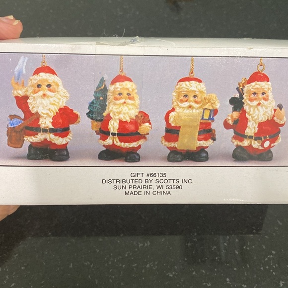 1996 Vintage Santa Ornaments by Artmark in Original box - Picture 9 of 10